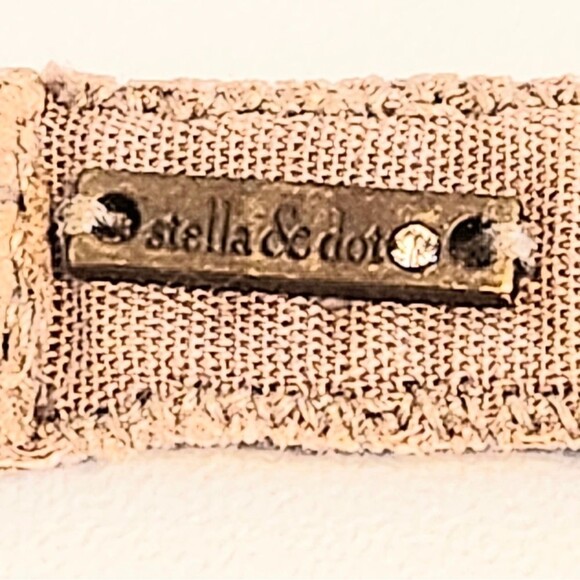 Stella & Dot Mai bracelet mixed media beaded & faux leather bracelet, 8" - Picture 3 of 6